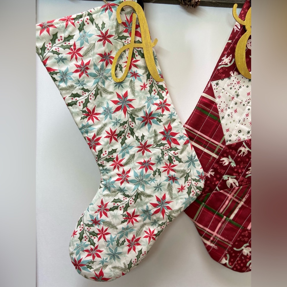 A- Handmade Quilted Stocking - Picture 4 of 5